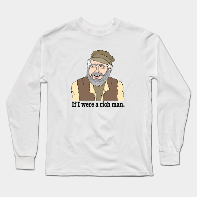 FIDDLER ON THE ROOF FAN ART Long Sleeve T-Shirt by cartoonistguy